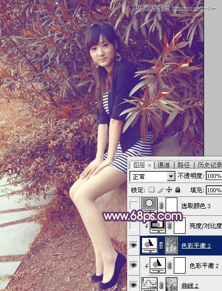 Photoshop调出外景女孩秋季唯美黄色调