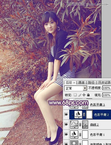 Photoshop调出外景女孩秋季唯美黄色调