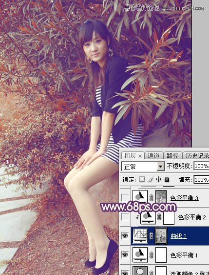Photoshop调出外景女孩秋季唯美黄色调
