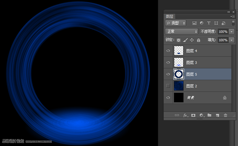 Photoshop制作蓝色绚丽的光线效果图