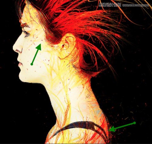 Photoshop使用滤镜和画笔制作人像插画效果