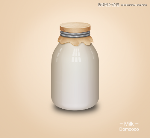 Photoshop绘制立体逼真的玻璃奶瓶教程