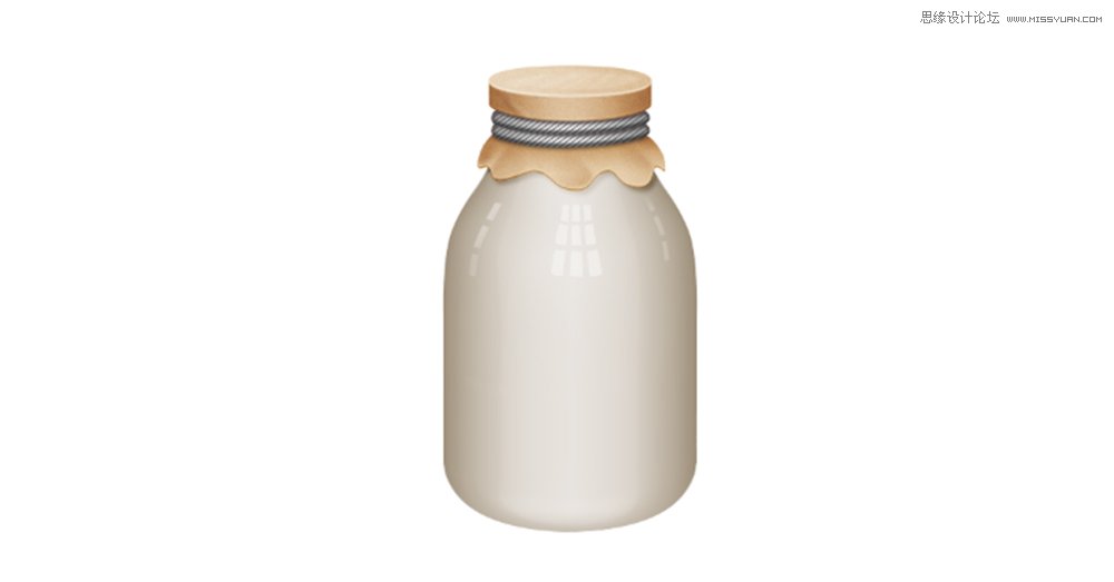 Photoshop绘制立体逼真的玻璃奶瓶教程