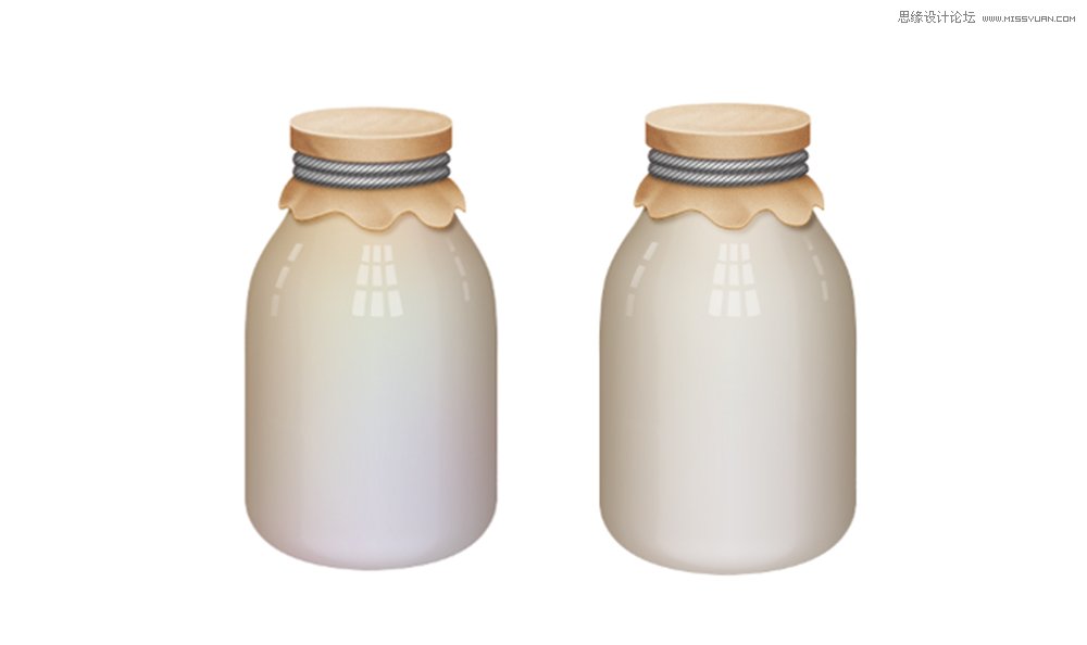 Photoshop绘制立体逼真的玻璃奶瓶教程