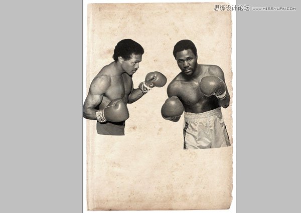 Photoshop设计复古风格的拳击海报