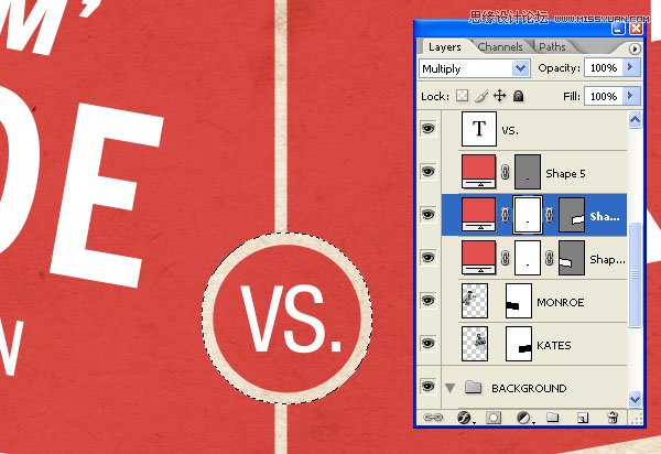 Photoshop设计复古风格的拳击海报