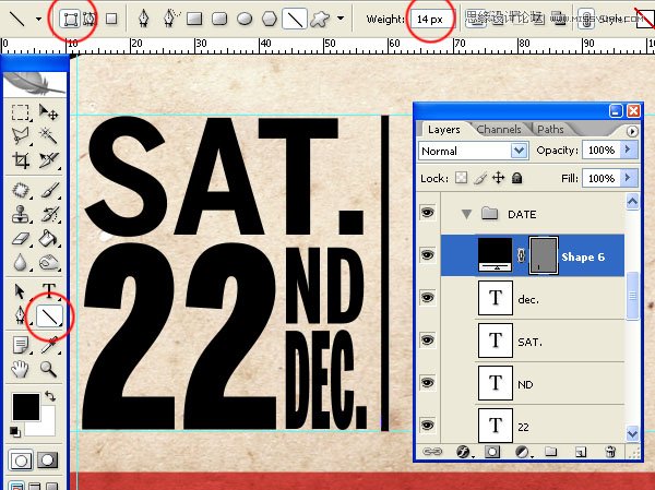 Photoshop设计复古风格的拳击海报