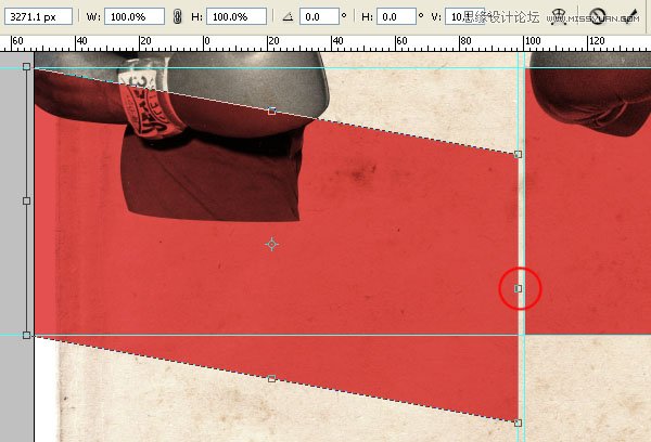 Photoshop设计复古风格的拳击海报