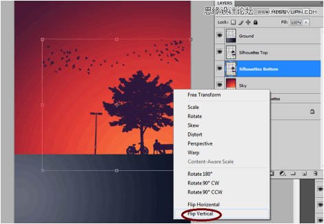Photoshop设计剪影风格颓废海报效果