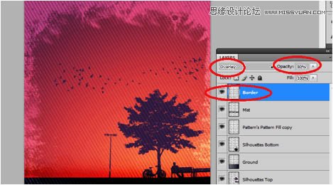 Photoshop设计剪影风格颓废海报效果