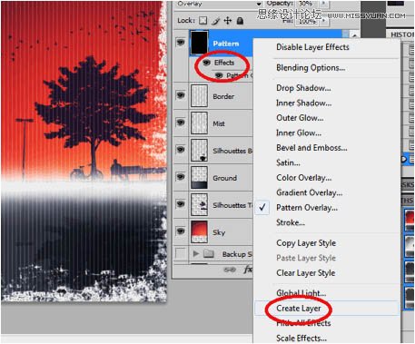 Photoshop设计剪影风格颓废海报效果