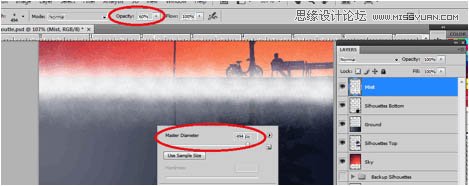 Photoshop设计剪影风格颓废海报效果