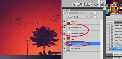 Photoshop设计剪影风格颓废海报效果
