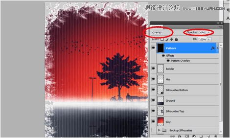 Photoshop设计剪影风格颓废海报效果