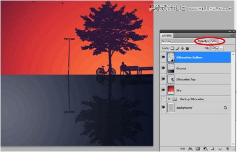 Photoshop设计剪影风格颓废海报效果