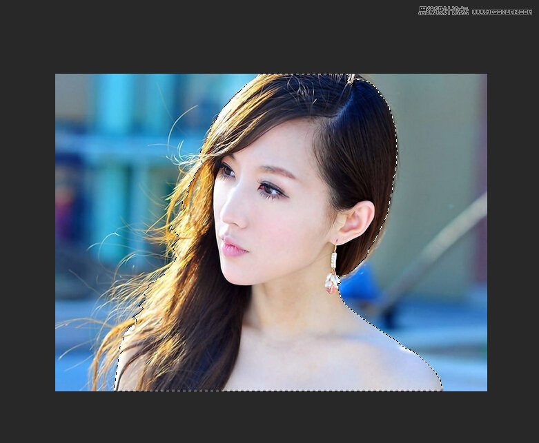 Photoshop快速的给人像照片抠头发教程