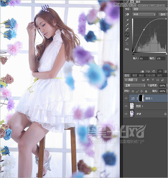 Photoshop调出室内女孩照片柔和的通透肤色