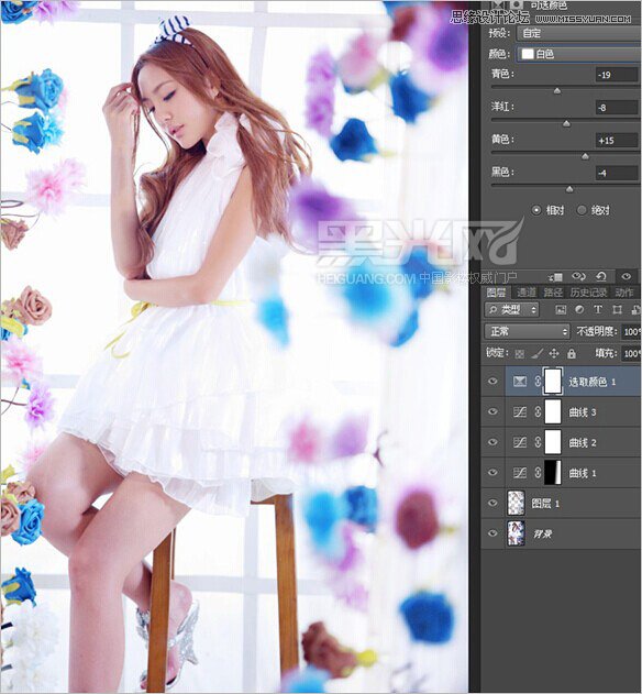 Photoshop调出室内女孩照片柔和的通透肤色