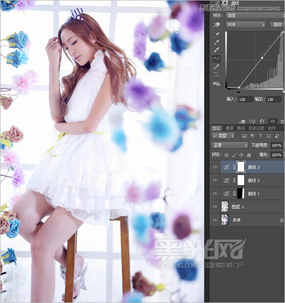 Photoshop调出室内女孩照片柔和的通透肤色