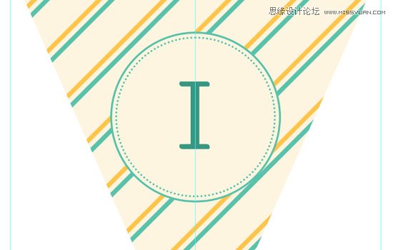 Photoshop设计简单的印花三角旗效果图