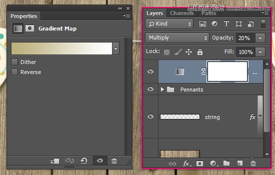 Photoshop设计简单的印花三角旗效果图