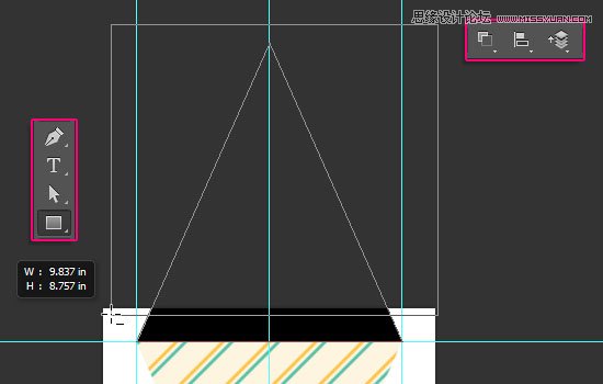 Photoshop设计简单的印花三角旗效果图