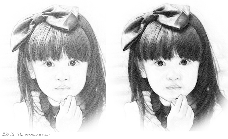 Photoshop把人像照片转化成素描效果
