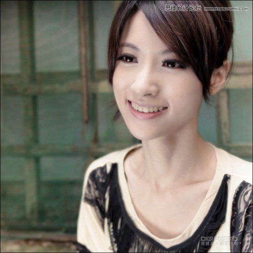 Photoshop给人像照片添加柔美的朦胧光效