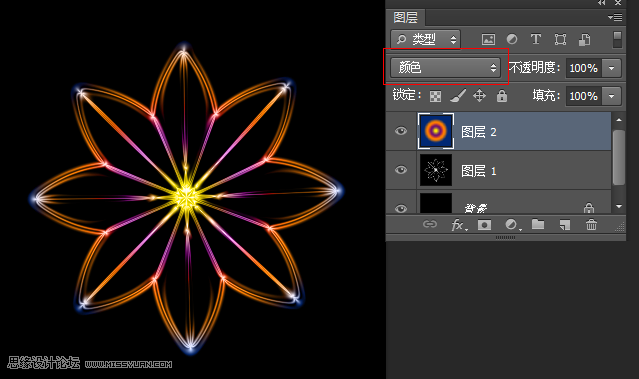 Photgoshop制作绚丽的梦幻花朵效果图