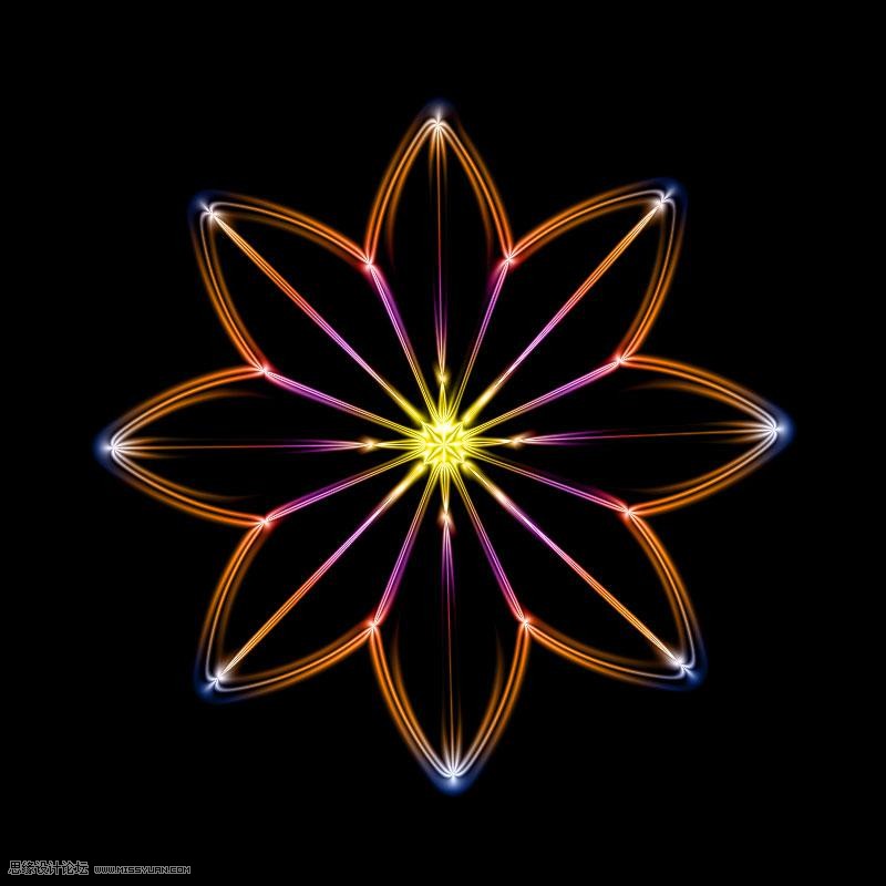 Photgoshop制作绚丽的梦幻花朵效果图