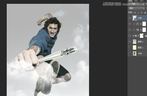 Photoshop合成创意夸张的棒球男孩海报效果