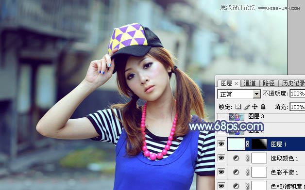 Photoshop调出美女照片清新通透肤色效果