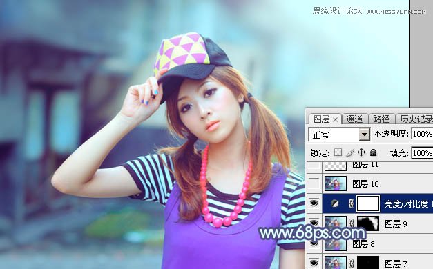 Photoshop调出美女照片清新通透肤色效果