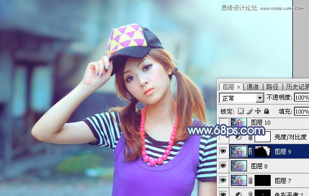 Photoshop调出美女照片清新通透肤色效果