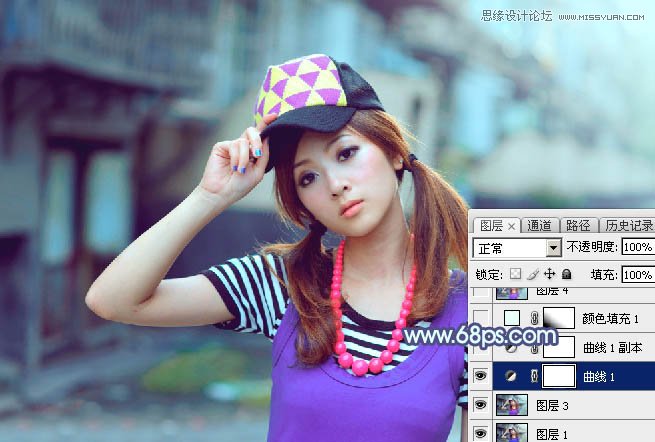 Photoshop调出美女照片清新通透肤色效果