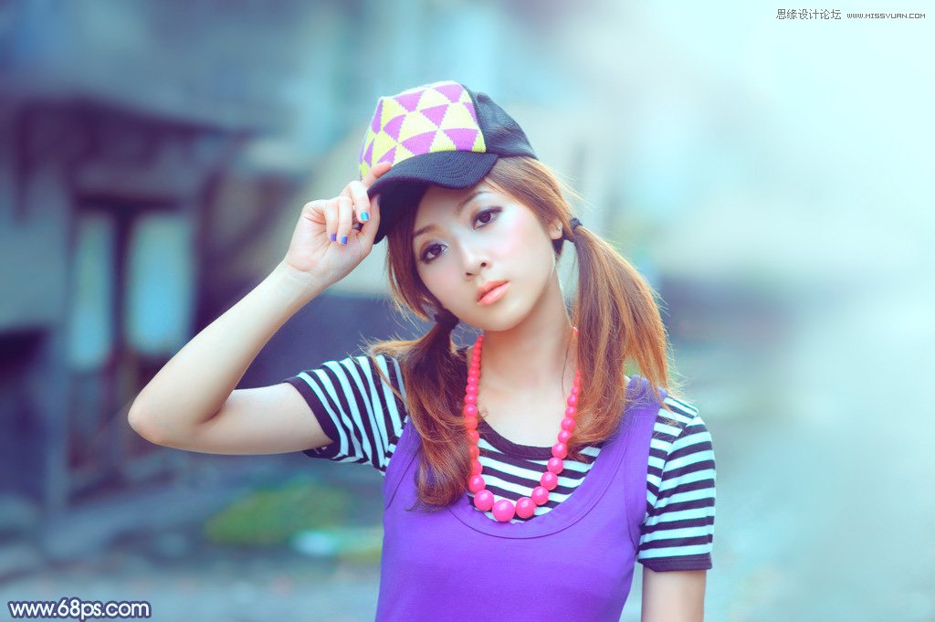 Photoshop调出美女照片清新通透肤色效果