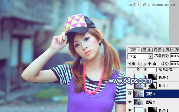 Photoshop调出美女照片清新通透肤色效果