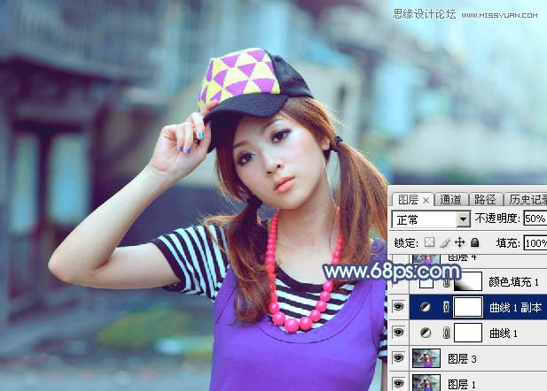 Photoshop调出美女照片清新通透肤色效果