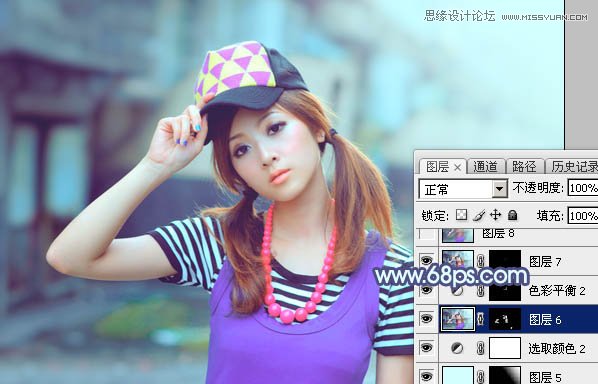 Photoshop调出美女照片清新通透肤色效果