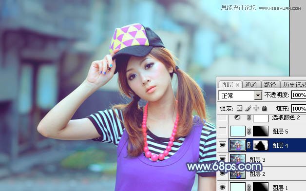 Photoshop调出美女照片清新通透肤色效果