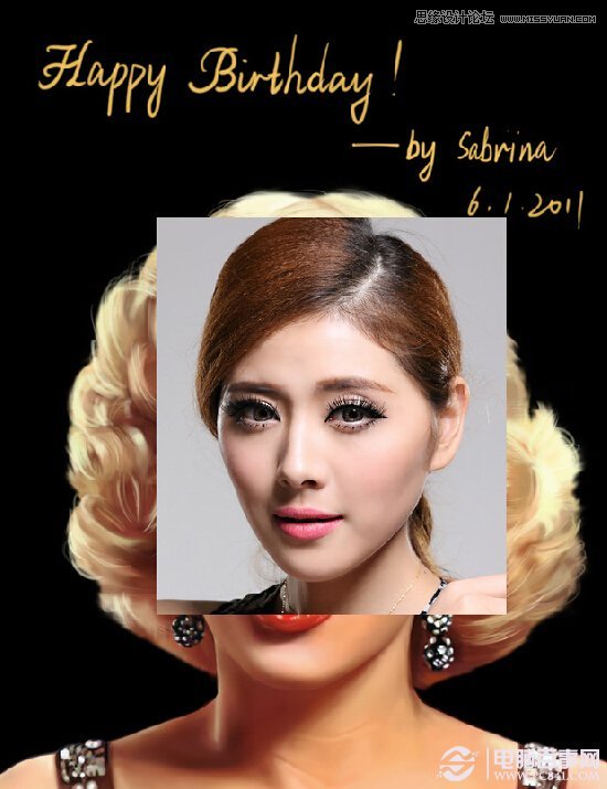 Photoshop巧用蒙版给美女人像换脸