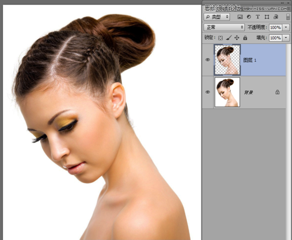 Photoshop合成绚丽打散效果的美女头像