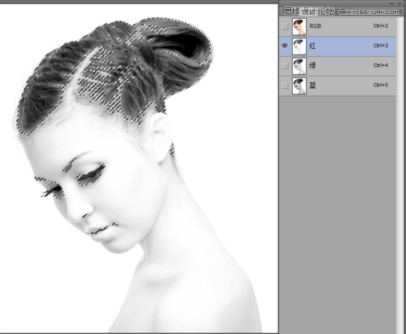 Photoshop合成绚丽打散效果的美女头像