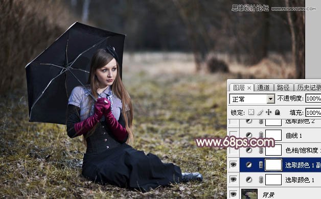 Photoshop调出外景女孩唯美的暖色调