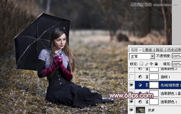 Photoshop调出外景女孩唯美的暖色调