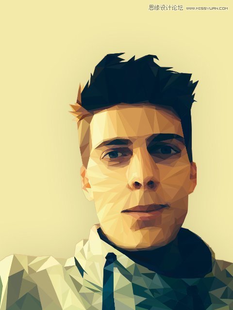 Photoshop结合AI制作超酷的低多边形头像