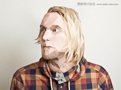 Photoshop结合AI制作超酷的低多边形头像