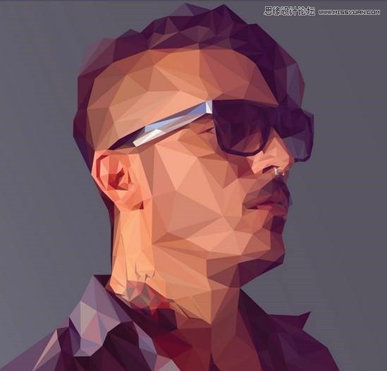 Photoshop结合AI制作超酷的低多边形头像