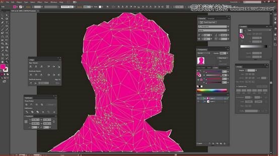 Photoshop结合AI制作超酷的低多边形头像
