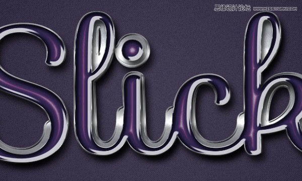 Photoshop制作时尚质感的紫色艺术字